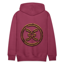 Load image into Gallery viewer, Pisces 3D Gold Men’s Premium Hoodie - burgundy