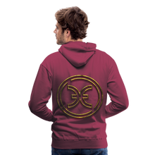 Load image into Gallery viewer, Pisces 3D Gold Men’s Premium Hoodie - burgundy