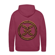 Load image into Gallery viewer, Pisces 3D Gold Men’s Premium Hoodie - burgundy