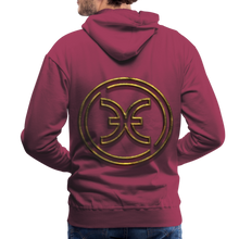 Load image into Gallery viewer, Pisces 3D Gold Men’s Premium Hoodie - burgundy