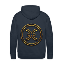 Load image into Gallery viewer, Pisces 3D Gold Men’s Premium Hoodie - navy
