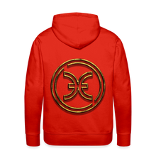 Load image into Gallery viewer, Pisces 3D Gold Men’s Premium Hoodie - red