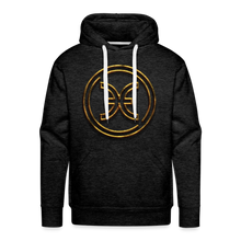 Load image into Gallery viewer, Pisces 3D Gold Men’s Premium Hoodie - charcoal grey