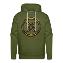 Load image into Gallery viewer, Pisces 3D Gold Men’s Premium Hoodie - olive green
