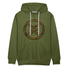 Load image into Gallery viewer, Pisces 3D Gold Men’s Premium Hoodie - olive green