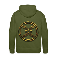 Load image into Gallery viewer, Pisces 3D Gold Men’s Premium Hoodie - olive green