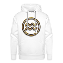Load image into Gallery viewer, Aquarius 3D Gold Men’s Premium Hoodie - white