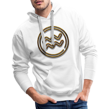 Load image into Gallery viewer, Aquarius 3D Gold Men’s Premium Hoodie - white