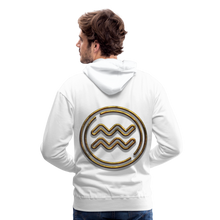 Load image into Gallery viewer, Aquarius 3D Gold Men’s Premium Hoodie - white