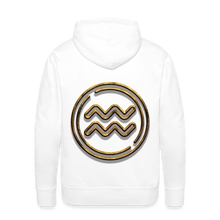 Load image into Gallery viewer, Aquarius 3D Gold Men’s Premium Hoodie - white