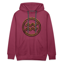 Load image into Gallery viewer, Aquarius 3D Gold Men’s Premium Hoodie - burgundy
