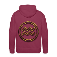 Load image into Gallery viewer, Aquarius 3D Gold Men’s Premium Hoodie - burgundy