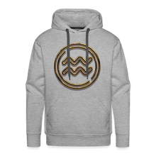 Load image into Gallery viewer, Aquarius 3D Gold Men’s Premium Hoodie - heather grey