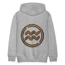 Load image into Gallery viewer, Aquarius 3D Gold Men’s Premium Hoodie - heather grey