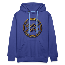Load image into Gallery viewer, Aquarius 3D Gold Men’s Premium Hoodie - royal blue