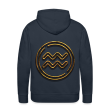 Load image into Gallery viewer, Aquarius 3D Gold Men’s Premium Hoodie - navy