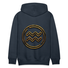 Load image into Gallery viewer, Aquarius 3D Gold Men’s Premium Hoodie - navy