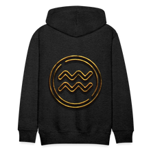 Load image into Gallery viewer, Aquarius 3D Gold Men’s Premium Hoodie - charcoal grey