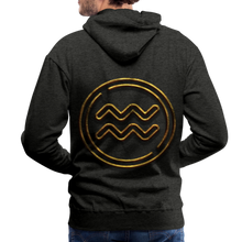 Load image into Gallery viewer, Aquarius 3D Gold Men’s Premium Hoodie - charcoal grey