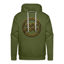 Load image into Gallery viewer, Aquarius 3D Gold Men’s Premium Hoodie - olive green