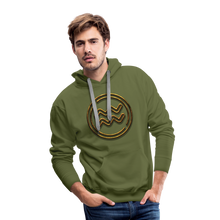 Load image into Gallery viewer, Aquarius 3D Gold Men’s Premium Hoodie - olive green