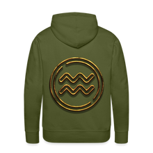 Load image into Gallery viewer, Aquarius 3D Gold Men’s Premium Hoodie - olive green