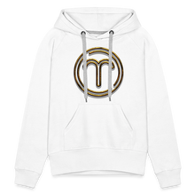 Load image into Gallery viewer, Aries 3D Gold Women’s Premium Hoodie - white