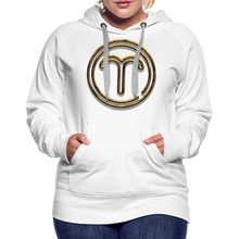 Load image into Gallery viewer, Aries 3D Gold Women’s Premium Hoodie - white