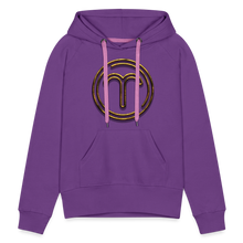 Load image into Gallery viewer, Aries 3D Gold Women’s Premium Hoodie - purple 