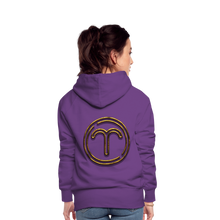 Load image into Gallery viewer, Aries 3D Gold Women’s Premium Hoodie - purple 