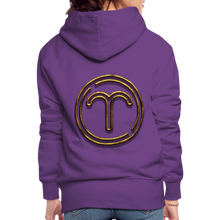 Load image into Gallery viewer, Aries 3D Gold Women’s Premium Hoodie - purple 