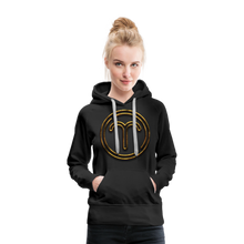 Load image into Gallery viewer, Aries 3D Gold Women’s Premium Hoodie - black
