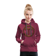 Load image into Gallery viewer, Aries 3D Gold Women’s Premium Hoodie - burgundy