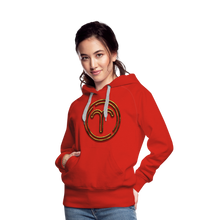 Load image into Gallery viewer, Aries 3D Gold Women’s Premium Hoodie - red