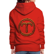 Load image into Gallery viewer, Aries 3D Gold Women’s Premium Hoodie - red
