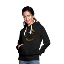 Load image into Gallery viewer, Aries 3D Gold Women’s Premium Hoodie - charcoal grey