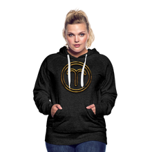 Load image into Gallery viewer, Aries 3D Gold Women’s Premium Hoodie - charcoal grey