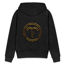 Load image into Gallery viewer, Aries 3D Gold Women’s Premium Hoodie - charcoal grey
