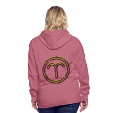 Load image into Gallery viewer, Aries 3D Gold Women’s Premium Hoodie - mauve