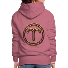 Load image into Gallery viewer, Aries 3D Gold Women’s Premium Hoodie - mauve