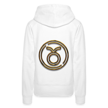 Load image into Gallery viewer, Taurus 3D Gold Women’s Premium Hoodie - white