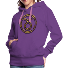 Load image into Gallery viewer, Taurus 3D Gold Women’s Premium Hoodie - purple 