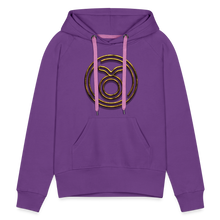 Load image into Gallery viewer, Taurus 3D Gold Women’s Premium Hoodie - purple 