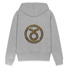 Load image into Gallery viewer, Taurus 3D Gold Women’s Premium Hoodie - heather grey