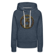 Load image into Gallery viewer, Taurus 3D Gold Women’s Premium Hoodie - heather denim