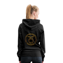 Load image into Gallery viewer, Taurus 3D Gold Women’s Premium Hoodie - charcoal grey
