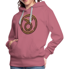 Load image into Gallery viewer, Taurus 3D Gold Women’s Premium Hoodie - mauve