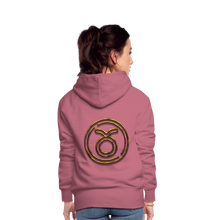 Load image into Gallery viewer, Taurus 3D Gold Women’s Premium Hoodie - mauve