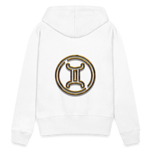 Load image into Gallery viewer, Gemini 3D Gold Women’s Premium Hoodie - white
