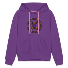 Load image into Gallery viewer, Gemini 3D Gold Women’s Premium Hoodie - purple 
